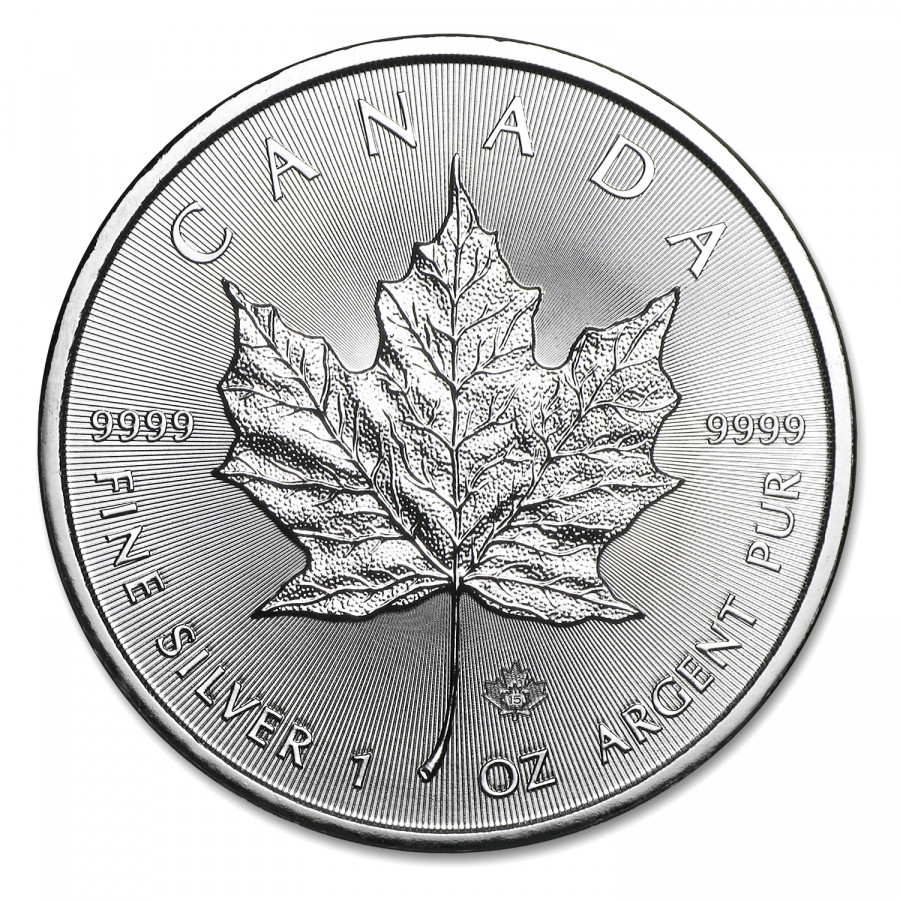 Silver coin Canadian Maple Leaf 1 oz (2015) Silver coin Canadian Maple Leaf 1 oz (2015)