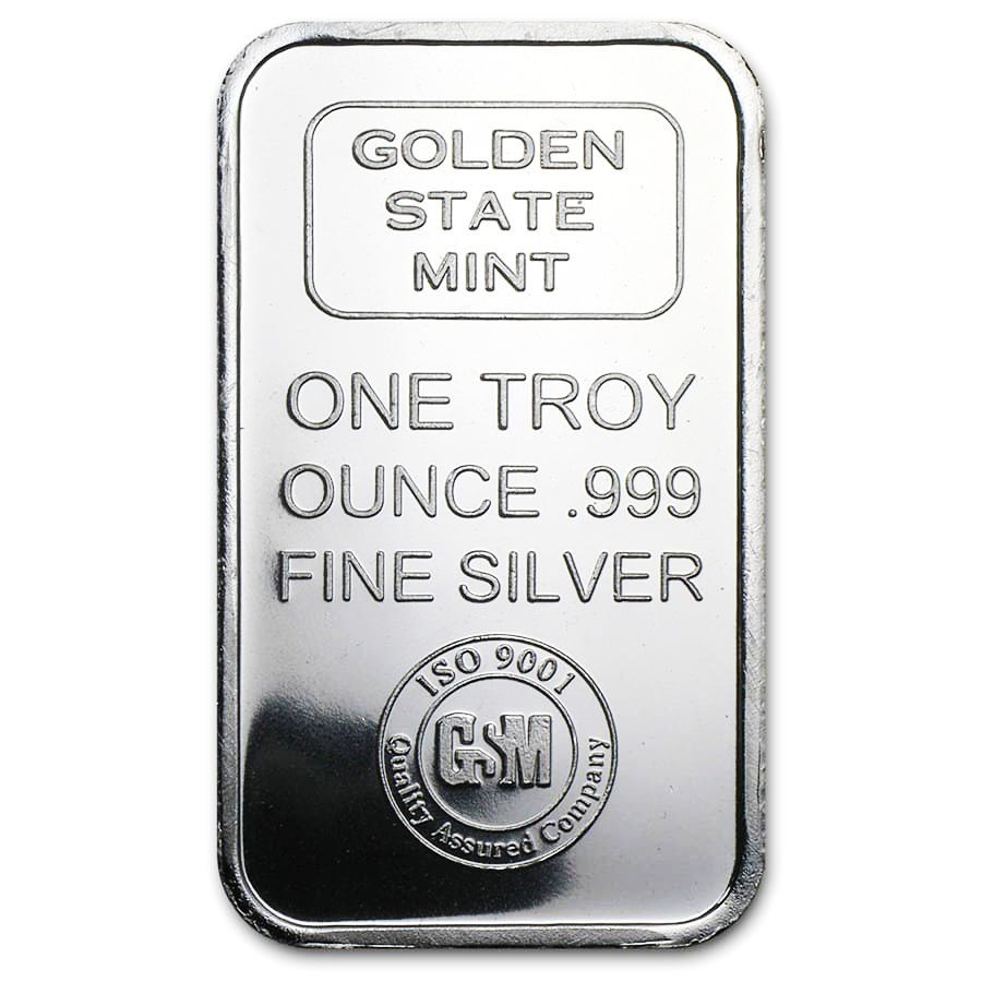 Silver ingot Golden State Mint 1 oz