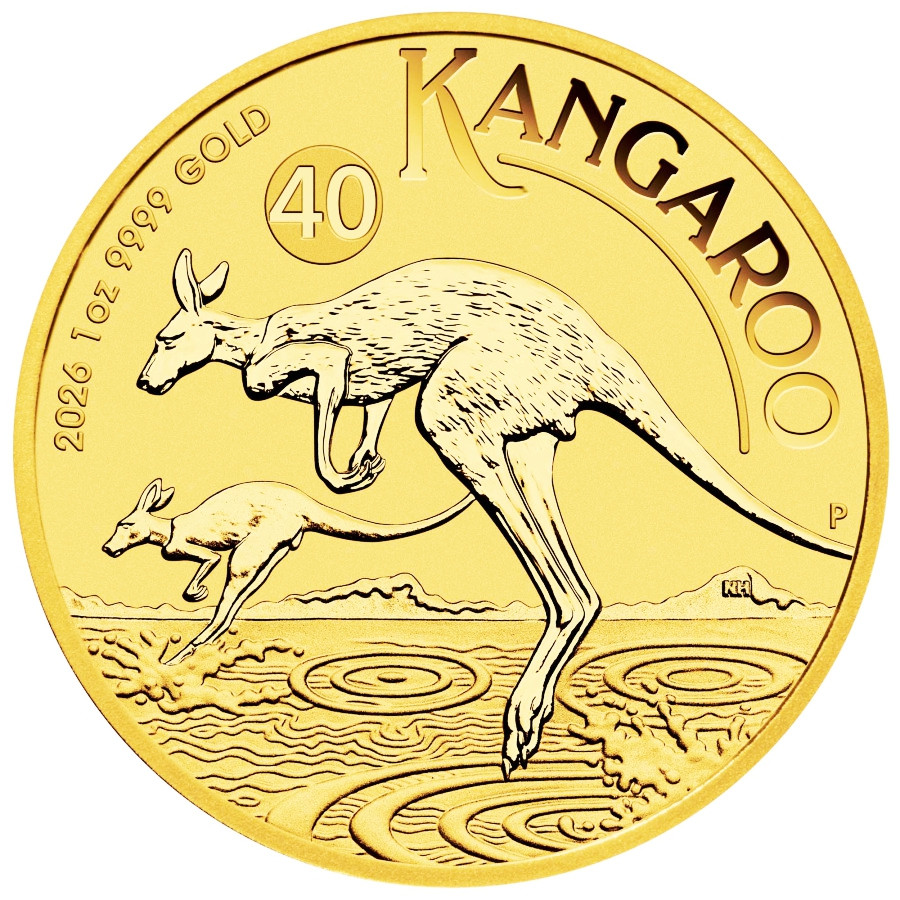 Gold coin Australian Kangaroo 1 oz 2026 40th anniversary Gold coin Australian Kangaroo 1 oz 2026 40th anniversary