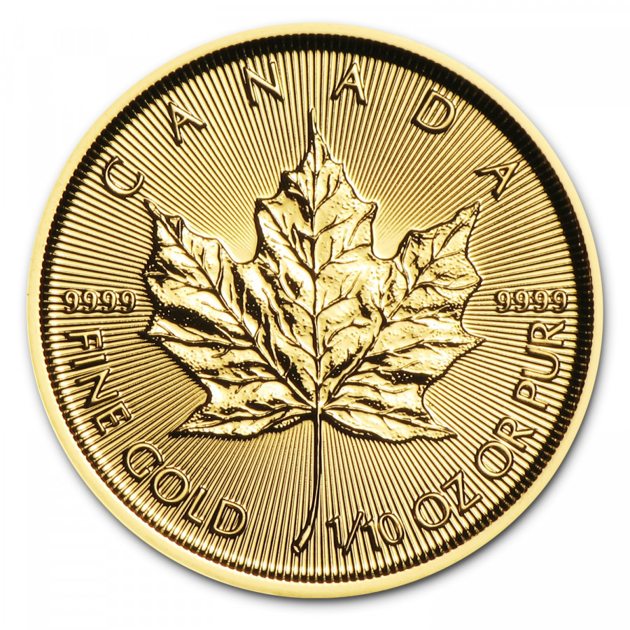 Gold coin Canadian Maple Leaf 1/10 oz