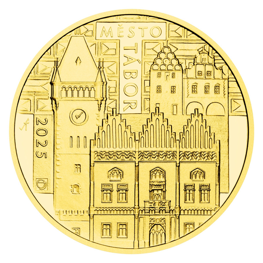 Gold coin ČNB 5.000 Kč Tábor PROOF 1/2 oz Gold coin ČNB 5.000 Kč Tábor PROOF 1/2 oz