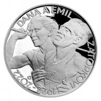 Silver coin ČNB 200Kč 100th anniversary of the birth of Dana and Emil Zátopek PROOF