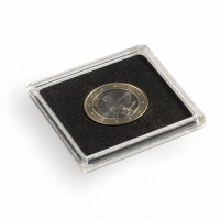 Square plastic capsule Quadrum for silver coins American Eagle, Kangaroo