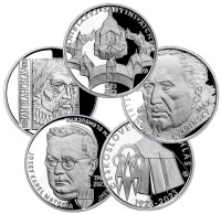 Discounted set of 5 silver coins 200 CZK 2023 PROOF