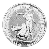 Set of 3 silver coins Britannia 1 oz Elizabeth II., Charles III. and Coronation (2023)