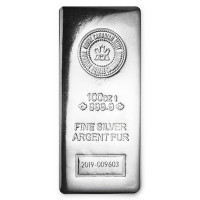 Silver bar Royal Canadian Mint 100 oz
