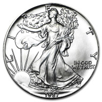 Silver coin American Silver Eagle 1 oz (1987)