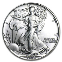 Silver coin American Silver Eagle 1 oz (1988)