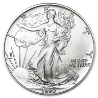 Silver coin American Silver Eagle 1 oz (1990)