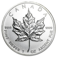 Silver coin Canadian Maple Leaf 1 oz (2009)
