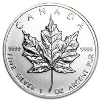 Silver coin Canadian Maple Leaf 1 oz (2010)