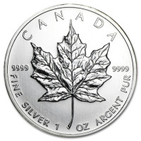 Silver coin Canadian Maple Leaf 1 oz (2010)