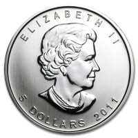 Silver coin Canadian Maple Leaf 1 oz (2011)