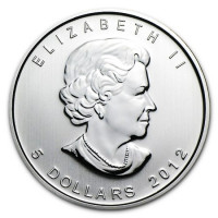 Silver coin Canadian Maple Leaf 1 oz (2012)
