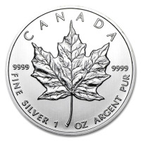 Silver coin Canadian Maple Leaf 1 oz (2012)
