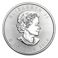 Silver coin Canadian Maple Leaf 1 oz (2014)