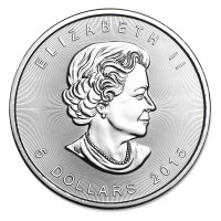 Silver coin Canadian Maple Leaf 1 oz (2015)