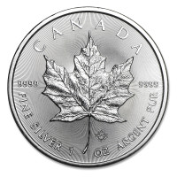 Silver coin Canadian Maple Leaf 1 oz (2015)