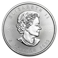 Silver coin Canadian Maple Leaf 1 oz (2020)