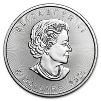 Silver coin Canadian Maple Leaf 1 oz (2021)