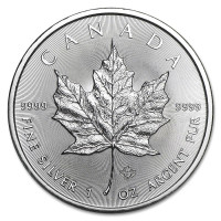 Silver coin Canadian Maple Leaf 1 oz (2021)