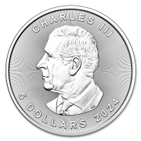 Silver coin Canadian Maple Leaf 1 oz (2024)