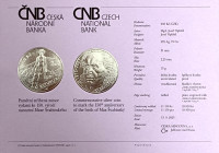 Silver coin ČNB 200 Kč 150th Anniversary of the Birth of Max Švabinský PROOF