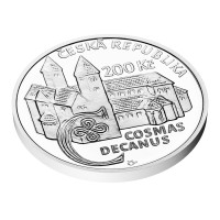 Silver coin ČNB 200 CZK 900th anniversary of the death of chronicler Cosmas PROOF