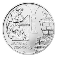 Silver coin ČNB 200 CZK 900th anniversary of the death of chronicler Cosmas STANDARD