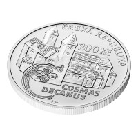 Silver coin ČNB 200 CZK 900th anniversary of the death of chronicler Cosmas STANDARD