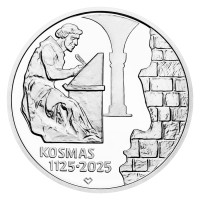 Silver coin ČNB 200 CZK 900th anniversary of the death of chronicler Cosmas PROOF