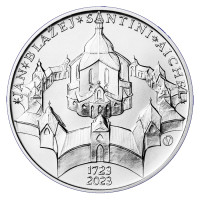 Stříbrná mince ČNB 200 Kč Jan Blažej Santini 300. výročí umrtí STANDARD