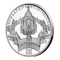 Silver coin 200 CZK Jan Blažej Santini 300th anniversary of his death PROOF