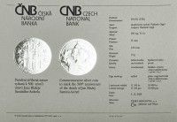Silver coin 200 CZK Jan Blažej Santini 300th anniversary of his death PROOF