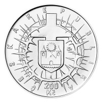 Silver coin ČNB 200 Kč Josef Karel Matocha appointed Archbishop of Olomouc STANDARD