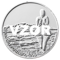 Silver coin ČNB 200 CZK Venus of Věstonice 100th anniversary of the discovery of the sculpture STANDARD