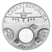 Silver coin ČNB 500 Kč ČKD Aero L-39 Albatros jet trainer STANDARD