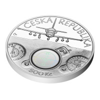 Silver coin ČNB 500 Kč Aero L-39 Albatros jet trainer PROOF