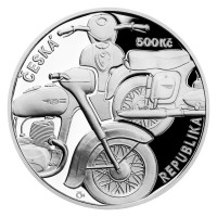 Silver coin ČNB 500 Kč Motorcycle Jawa 250 PROOF