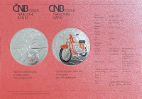 Silver coin ČNB 500 Kč Motorcycle Jawa 250 PROOF