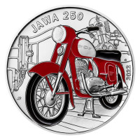 Silver coin ČNB 500Kč Motorcycle Jawa 250 STANDARD