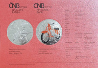 Silver coin ČNB 500 Kč Motorcycle Jawa 250 STANDARD