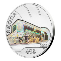 Silver coin ČNB 500 Kč Steam locomotive Š498 Albatros STANDARD