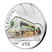 Silver coin ČNB 500 Kč Steam locomotive Š498 Albatros PROOF