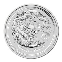 Silver coin Year of the Dragon with Lion Privy 1 oz (2012)