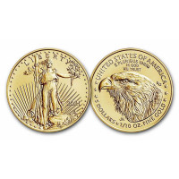 Gold coin American Gold Eagle 1/10 oz Type2