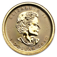 Gold coin Canadian Maple Leaf 1/20 oz