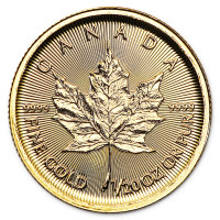 Gold coin Canadian Maple Leaf 1/20 oz