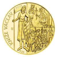 Gold coin ČNB 10.000 Kč 1100th anniversary of the beginning of Prince Wenceslas' reign PROOF 1 oz