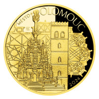 Gold coin ČNB 5.000 Kč Olomouc PROOF 1/2 oz